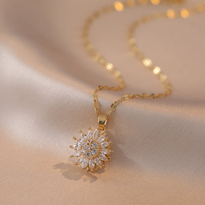 Collar Girasol Giratorio - Gratis caja de lujo